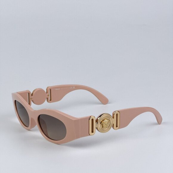 Versace VE4480U 54946I BRAND NEW Sunglasses Nude Brown Grey Mirror Unisex main image 5